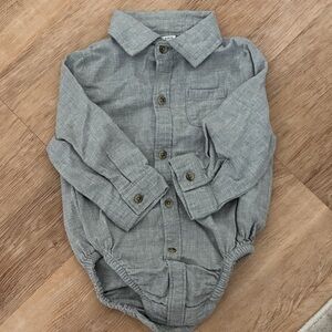 Janie and Jack Gray Button Down Shirt